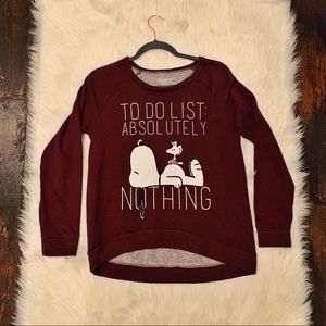 Peanuts | Snoopy Maroon Sweatshirt Size M